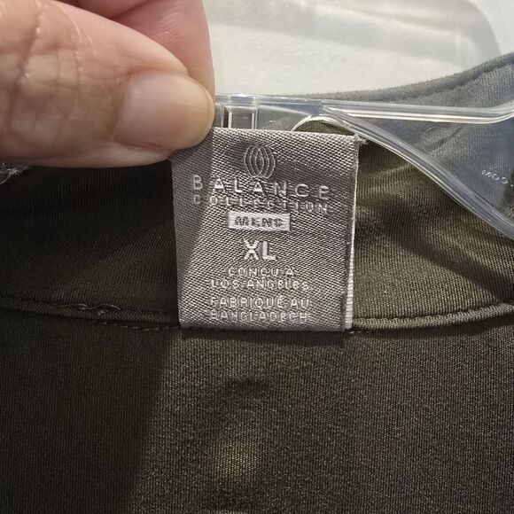 Balance Collection Men’s Olive Green 1/4 Zip Casual Pullover Long Sleeve Size XL - Picture 5 of 9